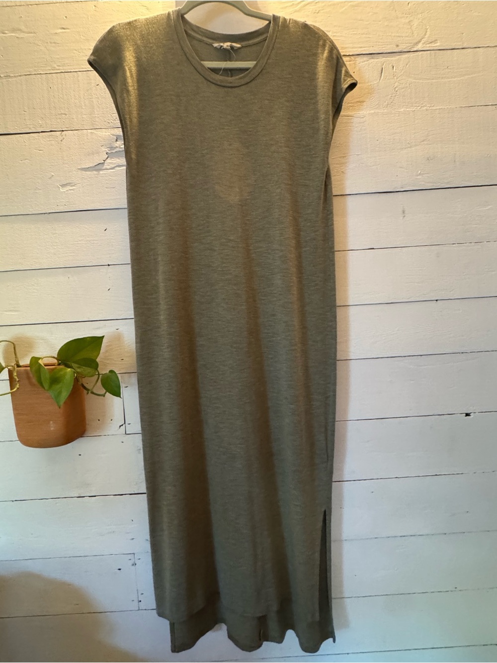 Madewell Crew Neck t-shirt Dress - Olive